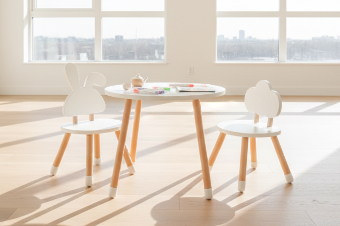 Conjunto evolutivo, mesa infantil + 2 sillas